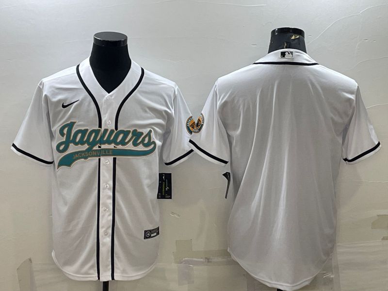 Men Jacksonville Jaguars Blank White 2022 Nike Co branded NFL Jerseys